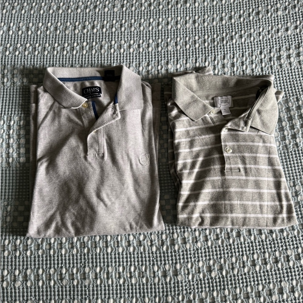 Chaps Gray Polo Shirt Classic Style